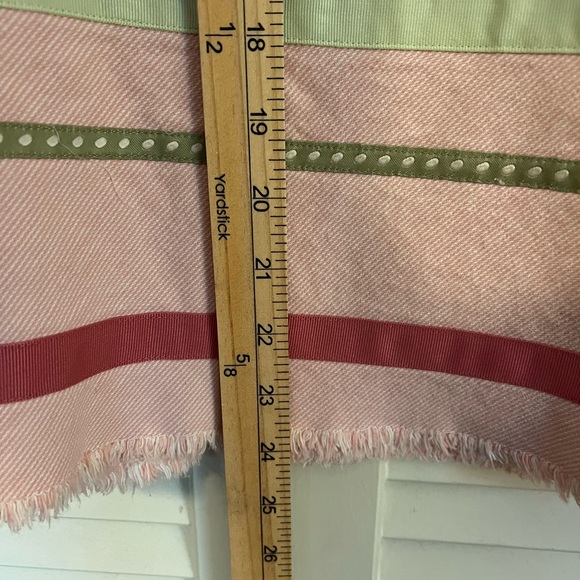 Christopher & Banks Denim Skirt with Pink and Green Stripes - Picture 7 of 7